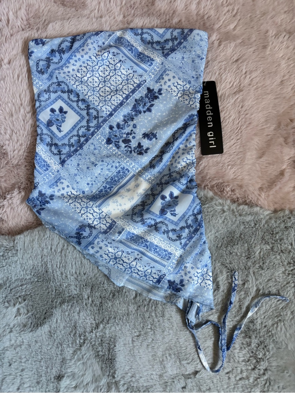 Madden girl blue strapless tube top